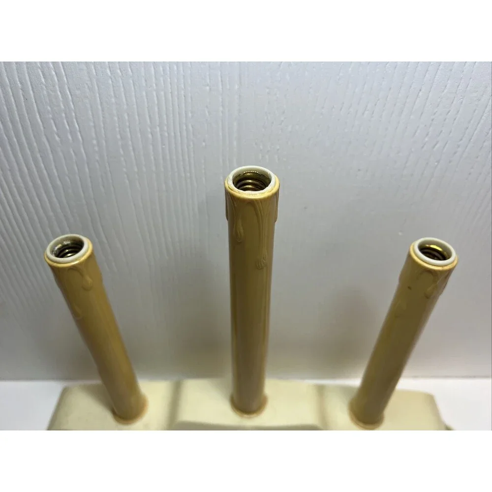 Vtg NOMA Christmas 3 Light Candolier CandleSticks Candelabra